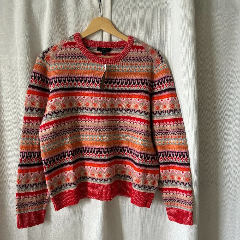 J.Crew Fair Isle Wool Blend Sweater – Size L